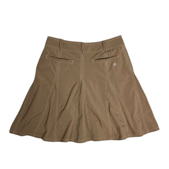 Athleta Whatever Skirt Skort in Khaki Tan Athletic A-Line Women's Size 8 - Picture 8 of 9